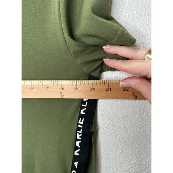 Adidas x Karlie Kloss Olive Oversize  Side Slit Training Tshirt xs - Picture 15 of 16